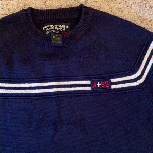 Abercrombie and Fitch A/92 Navy Sweater S - Picture 4 of 9